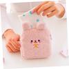 UTHCLO 1PC Portable Wash Bag Cute Cartoon Sanitary Pad Pouch for Stylish and Lightweight Storage Bag with Smooth Zipper for Easy Access for Toiletries and Essentials Pink Bunny view 3