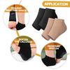 LOLIPPYY Silicone Heel Socks 2 Pairs Moisturizing Sleeves for Dry Cracked Feet Reusable and Washable Foot Covers for Men and Women Toeless Design view 3