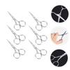 BATHVEVE Stainless Steel Eyebrow Scissors Set 6 Pcs Mini Facial Hair Trimmers for Women Portable Small Scissors for Home Use Precision Cutting Tools view 4