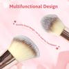 1 Pack Dual-Ended Makeup Brushes - Angled & Round Foundation Brushes for Contouring, Blending - Premium Luxe Hair for Cream, Liquid and Powder Application, Any Look (A1-1 * 1) view 2