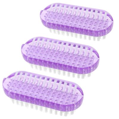 FOMIYES 3pcs Double-sided Nail Cleaning Brush Fingernail Scrubber for Women Girls Gently Dead Skin for Manicure Hand Care