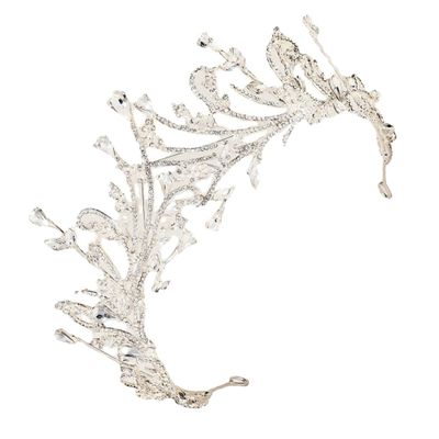 DEARMAMY Crystal Rhinestone Crown Headpiece for Women Elegant Wedding Bridal Hair Accessory Durable Crystal Design for Parties and Birthdays