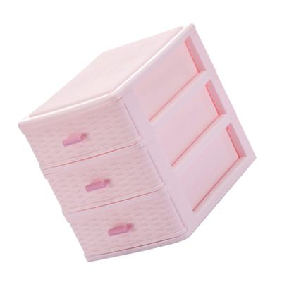 Amosfun 1Pc Multi Layer Makeup Case Compact Drawer Type Storage Box for Jewelry Items Easy to Clean Stylish Desktop Organizer