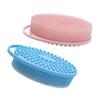WRITWAA Double-Sided Silicone Body Scrubber 2pcs Soft Bath Brush Hook for Hair Washing and Exfoliating for Shower and Sensitive Skin Care view 1