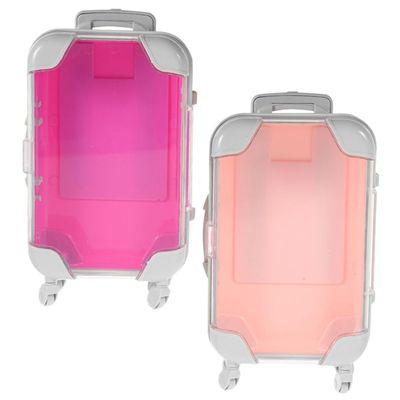 AKOOSY 2pcs Makeup Train Case Adjustable Eyelash Holder Mini Travel Organizer for Cosmetics Lightweight Design for Easy Portability for Women Travel Needs