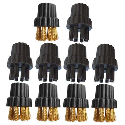 WOFASHPURET 10PCS Steam Cleaner Brush Heads Set Multi-Purpose Household Appliance Cleaning Attachments for Devices