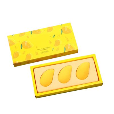 ARTSEWPLY 3pcs Mango Shaped Makeup Sponge Set Non-latex Cosmetic Puff for Even Application Wet Dry Use Reusable Blending Tool for Foundation and Powder for Makeup Lovers