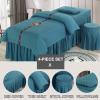 Brown,70x190cm/27.5x74.8in,Reusable Massage Table Bed Cover,Massage Bed Cover with Hole Elastic Pillowcase Washable Beauty Massage Fitted Sheets Stools Cover 4 Piece Set view 2