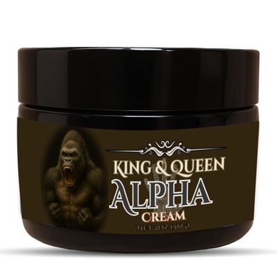Alpha Cream for Men Strength, Focus & Driven Energy Support | Bold Herbal Vitality Blend 2 oz King & Queen Wellness