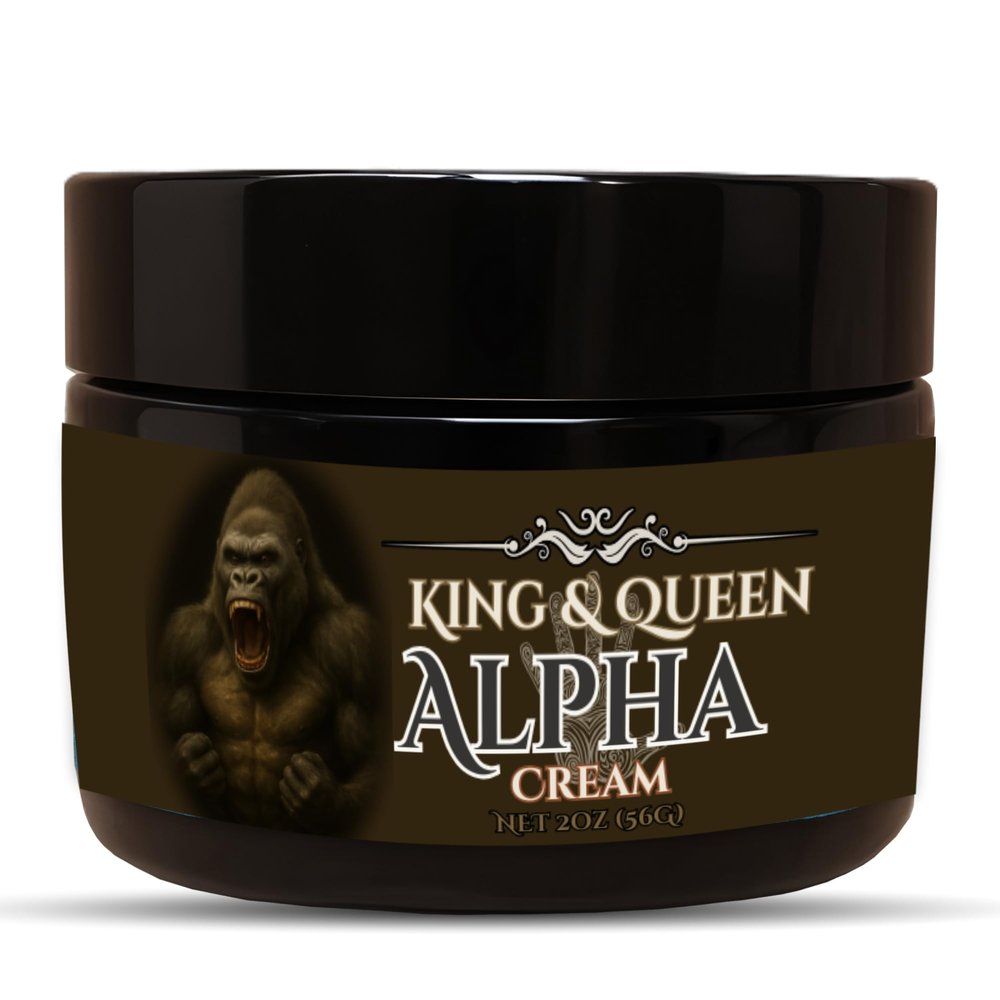 Alpha Cream for Men Strength, Focus & Driven Energy Support | Bold Herbal Vitality Blend 2 oz King & Queen Wellness