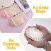 3 Pack Soap Exfoliating Bag Natural Sisal Soap Saver Bag Pouch Natural Soaps Saver Bar Bags with Drawstring for Exfoliating Foaming and Drying Soaps Holder view 4