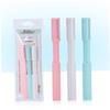 PartyKindom 3pcs Safety Razor for Eyebrow Hair Remover Trimmer Gentle Pain Precision Stainless Steel Blades Safety Guard Comb for Daily Use view 2