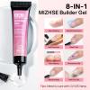 MIZHSE 8 in 1 Builder Gel for Nails, 2Pcs Clear Hard Builder Gel for Nails view 2