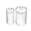 Alipis Acrylic Makeup Cotton Pad and Swab Organizer Dual Storage Container for Vanity Versatile Cosmetic Holder Lids view 1
