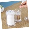 Alipis Acrylic Makeup Cotton Pad and Swab Organizer Dual Storage Container for Vanity Versatile Cosmetic Holder Lids view 3
