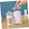 Alipis Acrylic Makeup Cotton Pad and Swab Organizer Dual Storage Container for Vanity Versatile Cosmetic Holder Lids view 4