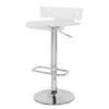 Clear and Chrome Adjustable Swivel Stool view 1
