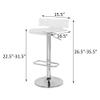 Clear and Chrome Adjustable Swivel Stool view 2