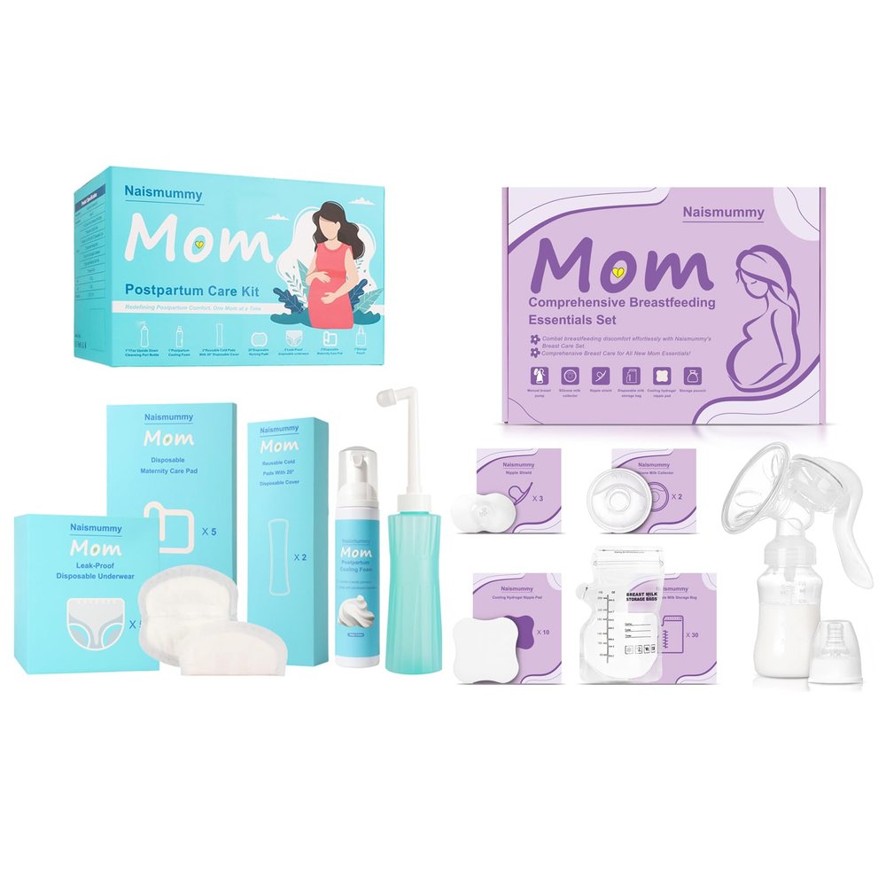 Breastfeeding Essentials Kit and Postpartum Essentials Recovery Kit for new mom