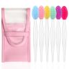 6Pcs Lip Brush Set,Pore Cleansing Brush for face,Silicone Lip Pore Scrubber Exfoliator for Lip Lightening,Exfoliating Dark Lips,Remove Blackheads,Makeup Skincare Removal view 1