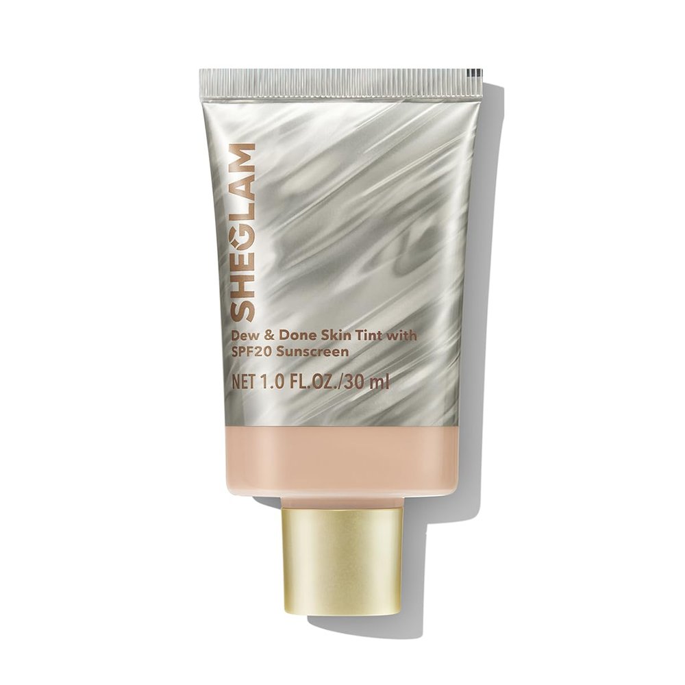 SHEGLAM Dew & Done Skin Tint with SPF20 Light-medium Coverage Foundation Evens Skin Tone-Chantilly
