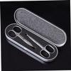 FOMIYES 2sets 2pcs Stainless Steel Eyebrow Scissors Precision Eyebrow Trimmer Nose Hair Scissors Design for Easy Grooming for Makeup and Personal Care 2pcs*2 view 3