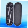 FOMIYES 2sets 2pcs Stainless Steel Eyebrow Scissors Precision Eyebrow Trimmer Nose Hair Scissors Design for Easy Grooming for Makeup and Personal Care 2pcs*2 view 4