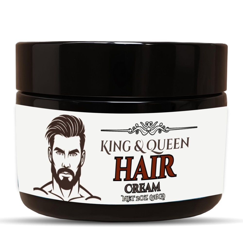 Hair & Scalp Nourish Cream Fuller-Looking Strands & Root Balance | Saw Palmetto Wild Yam Vitamin D3 Fenugreek Maca | Hair 2 oz King & Queen Wellness