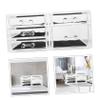 Alipis Makeup Organizer Box Stackable Storage Container for Cosmetics Jewelry and Drawer Organizer for Bathroom Vanity and Desk view 3