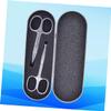 FOMIYES 2-Piece Stainless Steel Eyebrow Scissors Set Nose Hair Scissors Precision Trimmers for Eyebrow Shaping Beauty Tool for Women Black view 2