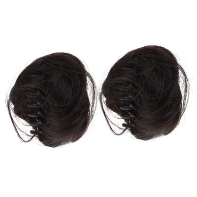 FRCOLOR 2pcs Clip Hair Buns for Women Lightweight Faux Bun for Updo Styles for Daily Wear Parties and Weddings Natural Look Hair Accessories
