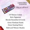 18 Vibrant Colors Eyeshadow Palette| Long Wearing And Easily Blendable Eye Makeup Palette | Multicolor - 25Gm | Matte,Shimmery, Glitter & Metallic Finish Palette (Skin) view 4
