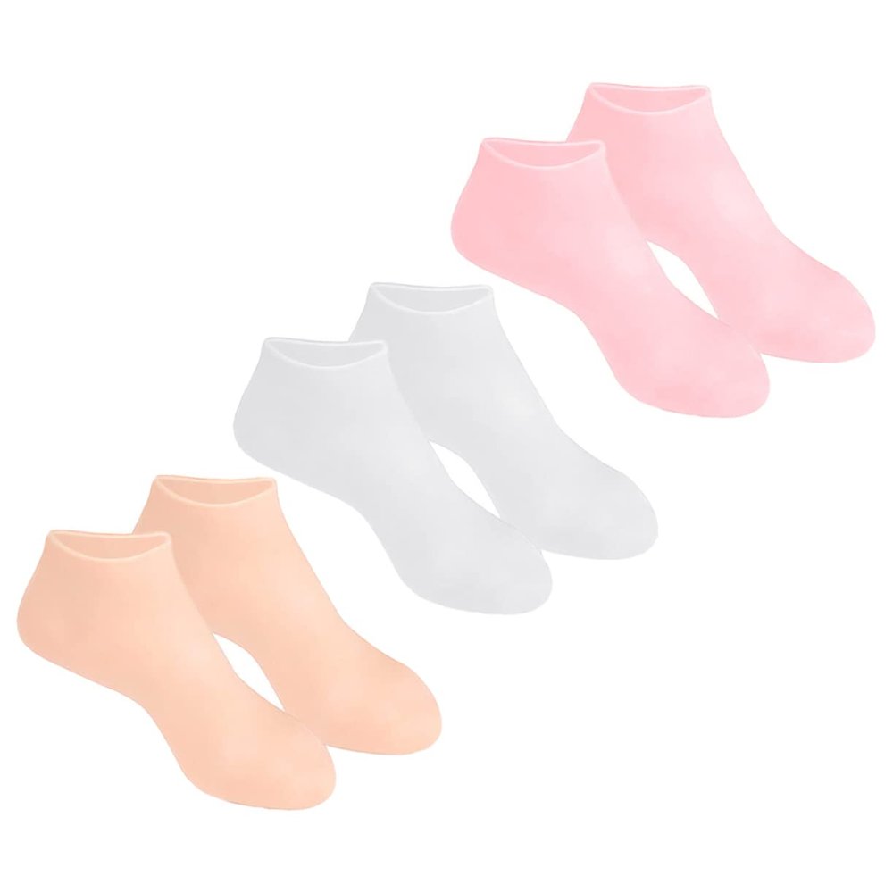 EPIGEIST 3Pairs Moisturizing Foot Care Socks Cracking Sebs Foot Protection Covers for Soft Skin for Daily Use and Special Occasions