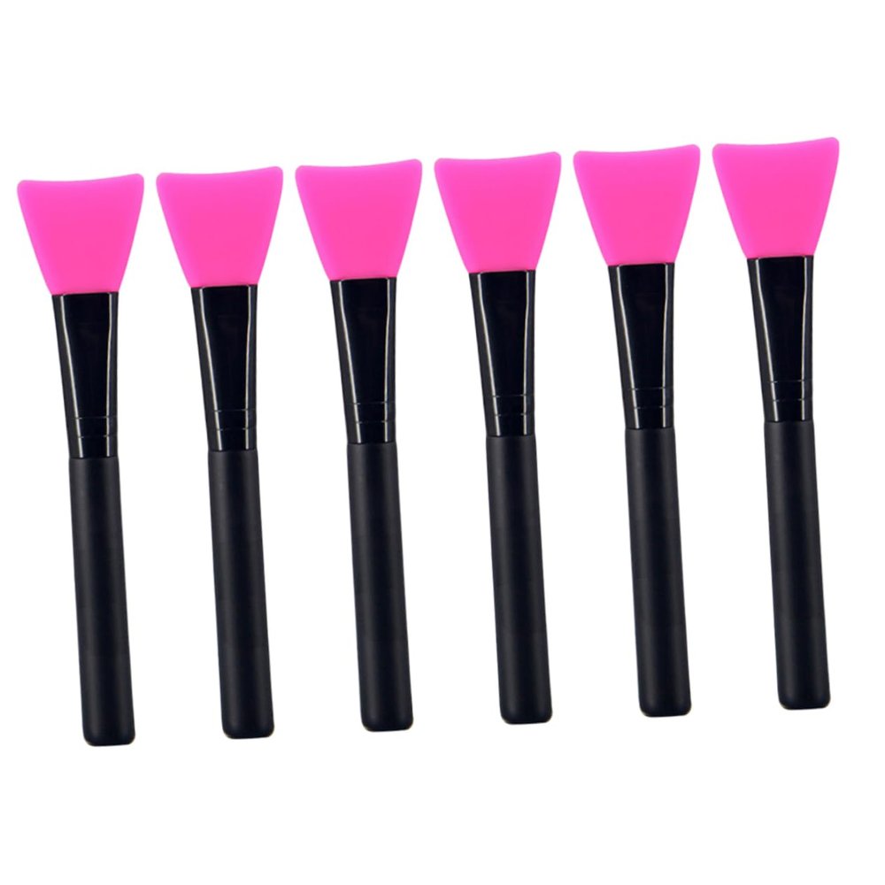 ERINGOGO 6pcs Silicone Face Mask Brush Flat Head Brush for Face Mask Body Lotion Random Color