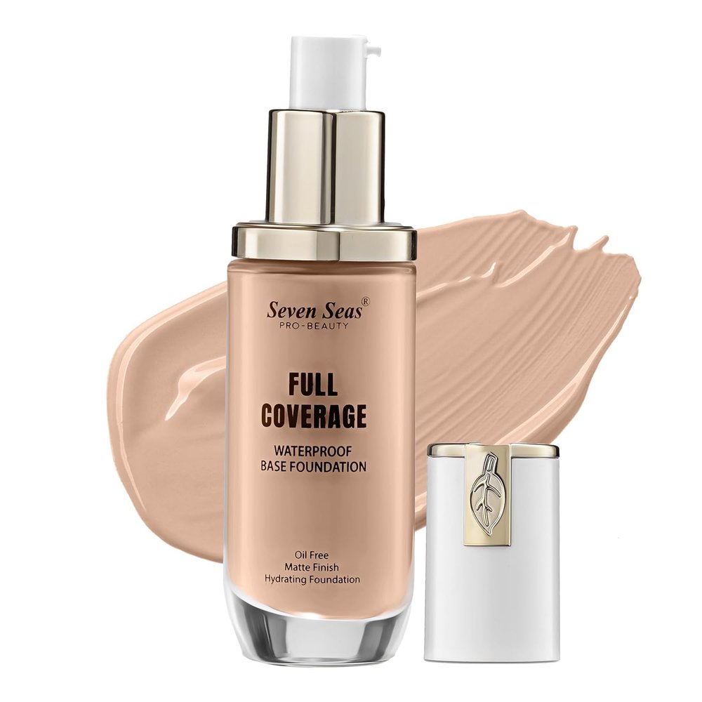 High Coverage Perfect Radiance Foundation for Flawless Finish Face Makeup, Super Stay Professional Waterproof Full Base Foundation for Oily Dry All Skin Women (Nude)