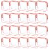 20 Packs Clear Cosmetics Bags for Women Men Waterproof Toiletry Bags PVC Makeup Bags Organizer Case with Zipper for Travel Bathroom (20 Pink Colors) view 1