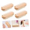 ERINGOGO 4Pcs Wooden Nail Brush Double Sided Fingernail Cleaner Toe Scrubbing Brush Soft Boar Bristles for Gentle Cleaning for Hand Foot Kitchen and Bath Use view 4