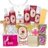 21Pcs Bath and Body Gift Basket Set for Women Christmas Gifts- Rose Vanilla XL Spa Gift Basket for Women Gifts Bath Gift Set Home Spa Self Care Kit Necklace Finger Ring gift, Birthday Spa Gift view 1