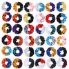 Cheerleader Hair Scrunchies, 4.5 Inches, 12 Pack, Satin Silk Ponytail Holders (Royal Blue/White/Red) view 3