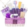 22 Pcs Bath and Body Gift Set - Spa Gift Baskets for Women Jasmine & Honey Scent, Spa Kit Lavender and Jasmine Scented, Birthday Gift Basket, Bath Gift Basket For Women, Luxury Bath Gift Set Home Spa view 1