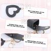 5 PACK Lipstick Holder Keychain with Mirror, PU Leather Portable Lipsticks Holder, Soft Leather Portable Lipstick Pouch with Metal Key Ring for Travel Party Gift, Key Chain Bulk for Women Girls view 3