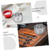 BIUDECO 2pcs Elegant Shaving Foam Bowl Metal Shave Soap Dish Heat Insulation for Men Versatile for Home Travel view 3