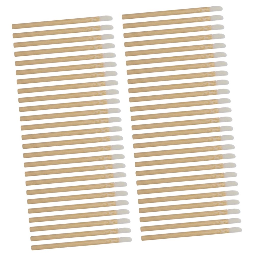 GALPADA 50pcs Lipstick Applicators Wooden Lip Brushes Mascara Applicator Lip Balm Brush for Gifting