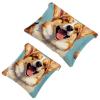 2Pcs Shrapnel Pouch for Purse, Cute corgi Dog-1225 Waterproof Makeup Bag, Portable Pouch for Women Gifts view 1