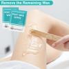 100 Pcs Post Wax Oil Wipes, Wax Remover for Skin Cleanser, After Wax Care Reduces Redness, Removes Residue, Body & Facial Post Waxing Treatment, Post Wax Care Refill Pack for All Hair Removal Products view 3