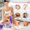 BLITZWAX Brazilian and Bikini Waxing Kit with 1lb Lavender Wax Beads, Digital Wax Warmer for Face, Legs, Body, Beginner Friendly, At Home Hair Removal Kit for Women, 7 Packs Wax Beans view 2