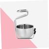 TOGEVAL Stainless Steel Brush Stand Set Soap Bowl Heavy Duty Shaving Brush Holder for Men for Fathers and Boyfriends for Grooming and Shaving Needs view 4
