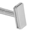 BTSEURY Long Handle Double Sided Safety for Men, Reusable Metal Wet Shaving Tool, Full Body Washable Beard Shaver, Non Slip Grip, Ideal Gift for Grooming and Travel (Bright Silver) view 2