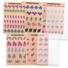 Bowitzki face Painting Practice Board 7PCS,Reusable Colorful face Paint Practice Board,Painting Makeup Exercise Template A4 Size (#4) view 1