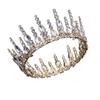 crown,Crowns,tiaras, Tiaraprincess crownWedding Tiara Princess Green Crystal Circle Diadem Royal Queen King Bridal Crown Round Tiaras Wedding Headdress Prom Party Hair Bride (Color : Gold Red)(Gold view 1